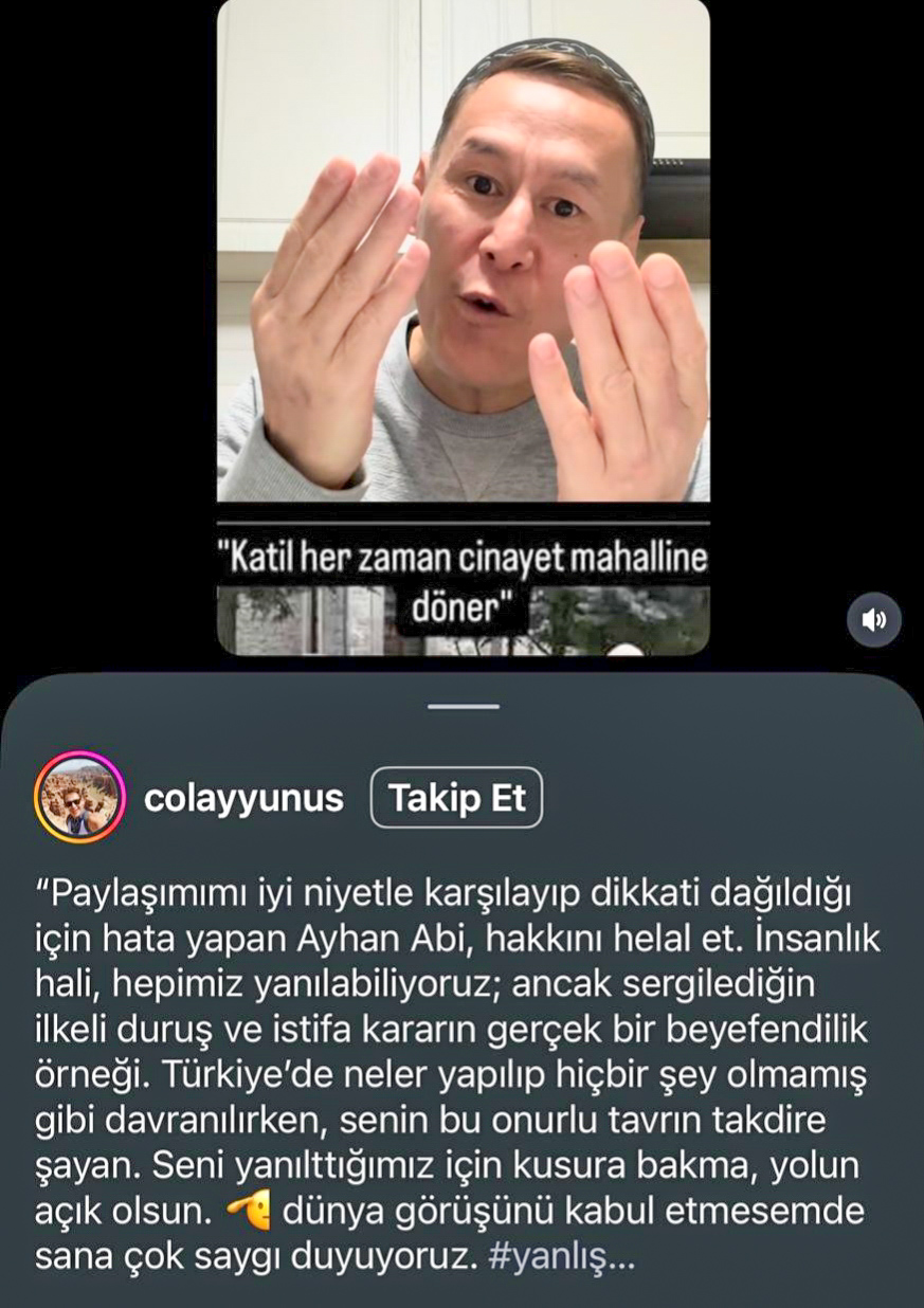 “Sosyal medyada yanlış bilgi, ardından özür: Ayhan Aksoy’dan helallik istedi”